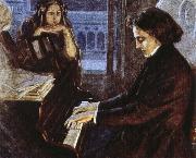 oscar wilde an artist s impression of chopin at the piano composing his preludes oil painting on canvas